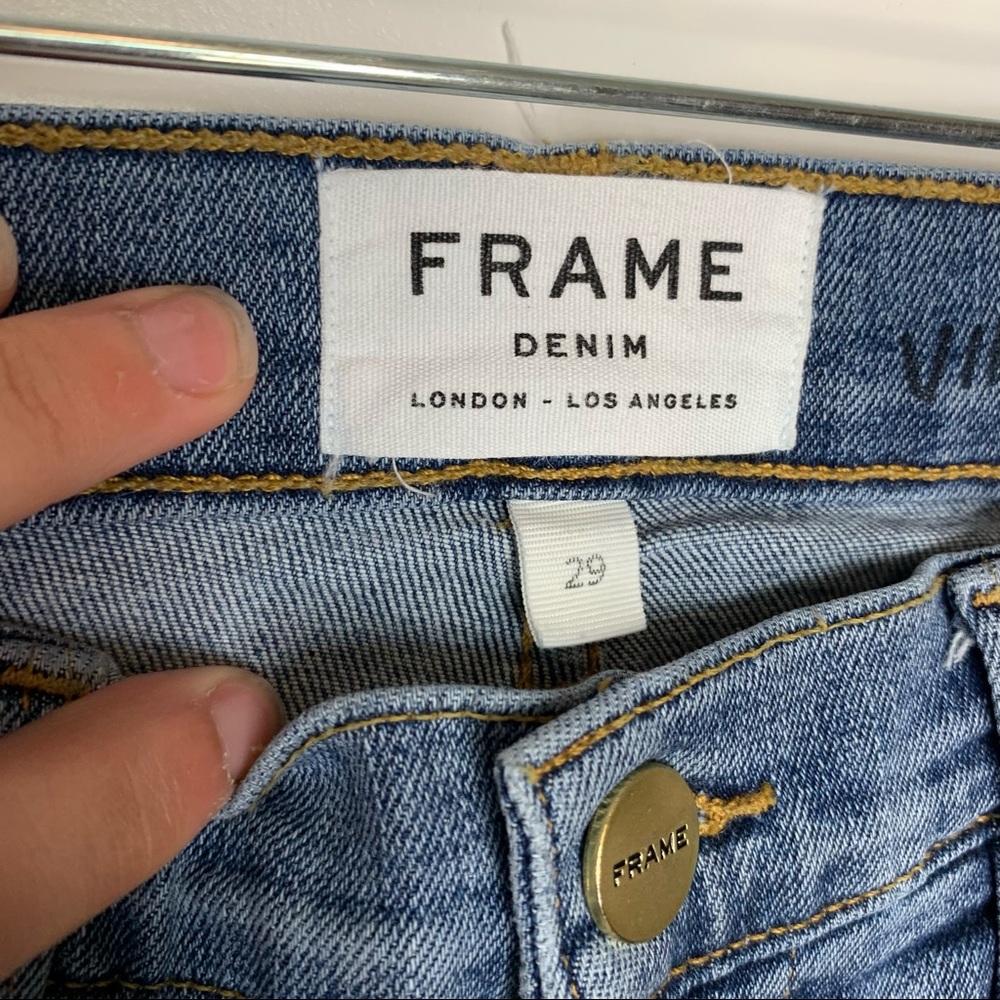 Frame Le High Skinny Light Wash High Rise Jeans - Picture 3 of 7